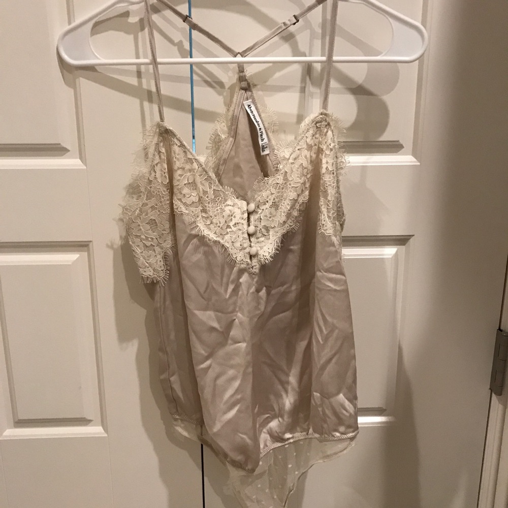 Abercrombie & Fitch Ivory Bodysuit Small